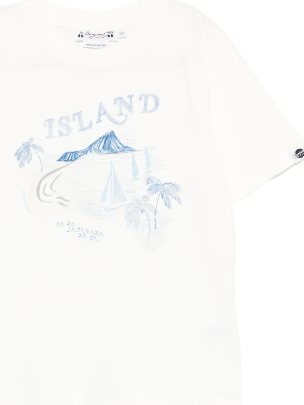 Bonpoint Thibald T-shirt met ijland-print Wit