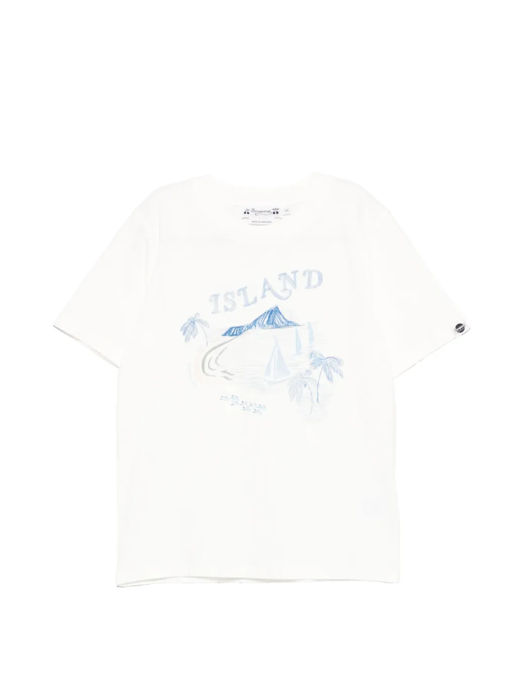 Bonpoint Thibald Island-print T-shirt - Bianco