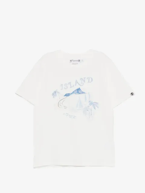 Bonpoint t-shirt à imprimé Thibault Island