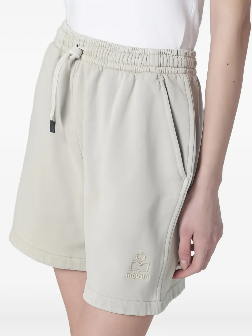 Drawstring-Fastening Logo-Detail Shorts