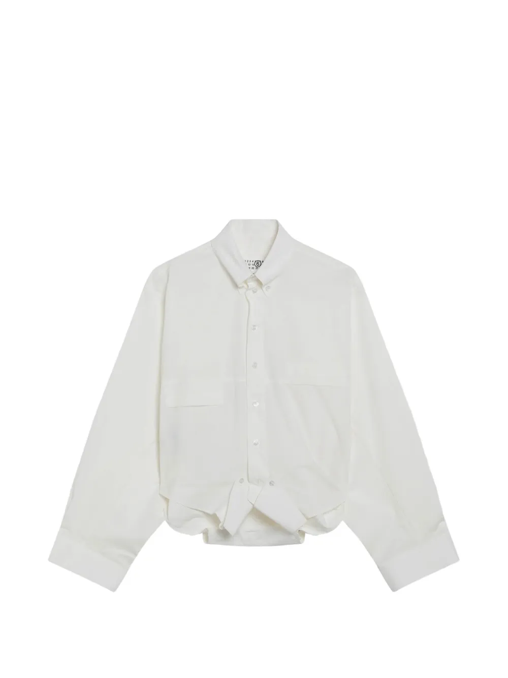 MM6 Maison Margiela asymmetric poplin shirt - Weiß