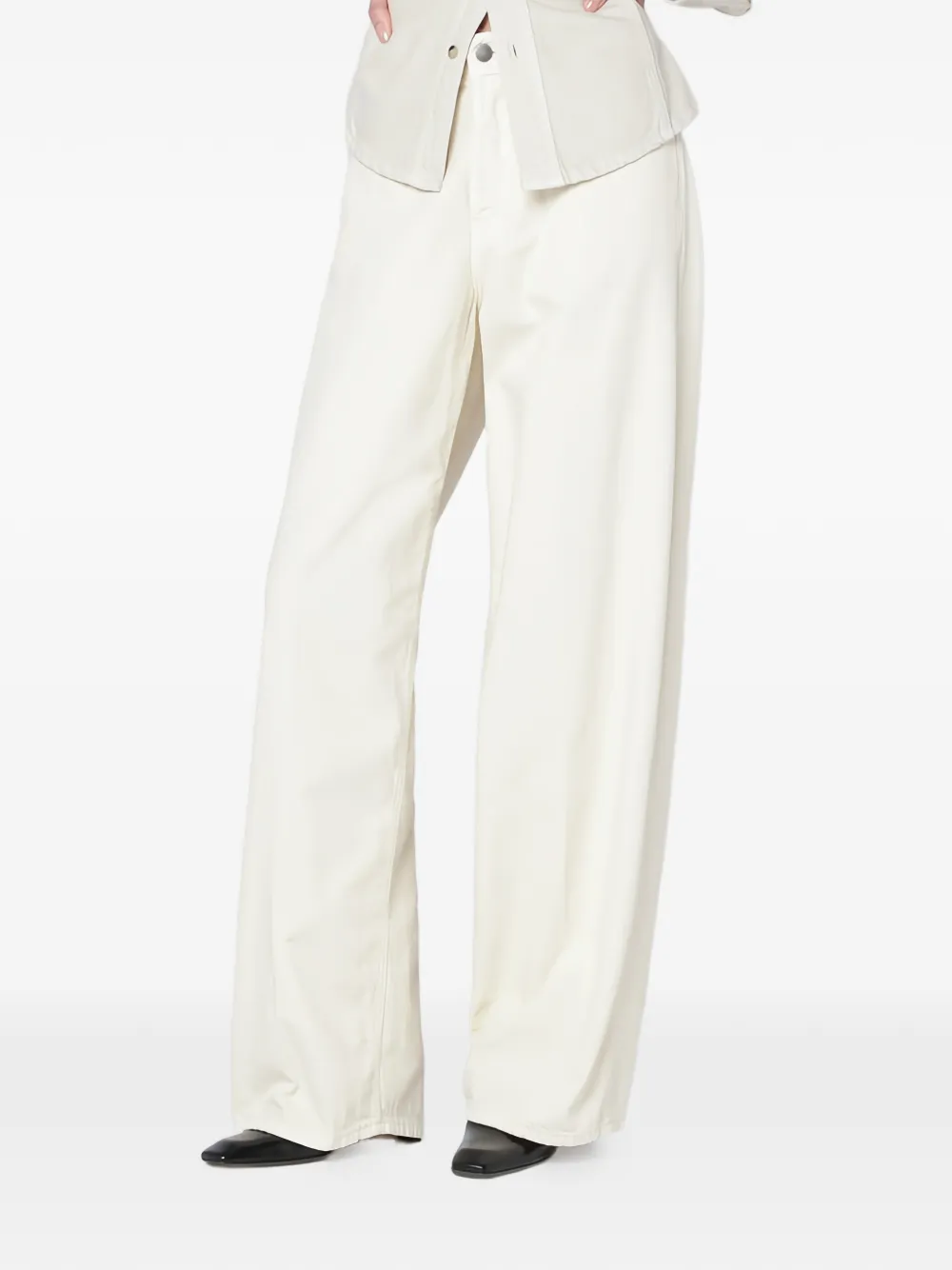 Haikure Jeans met wijde pijpen Beige