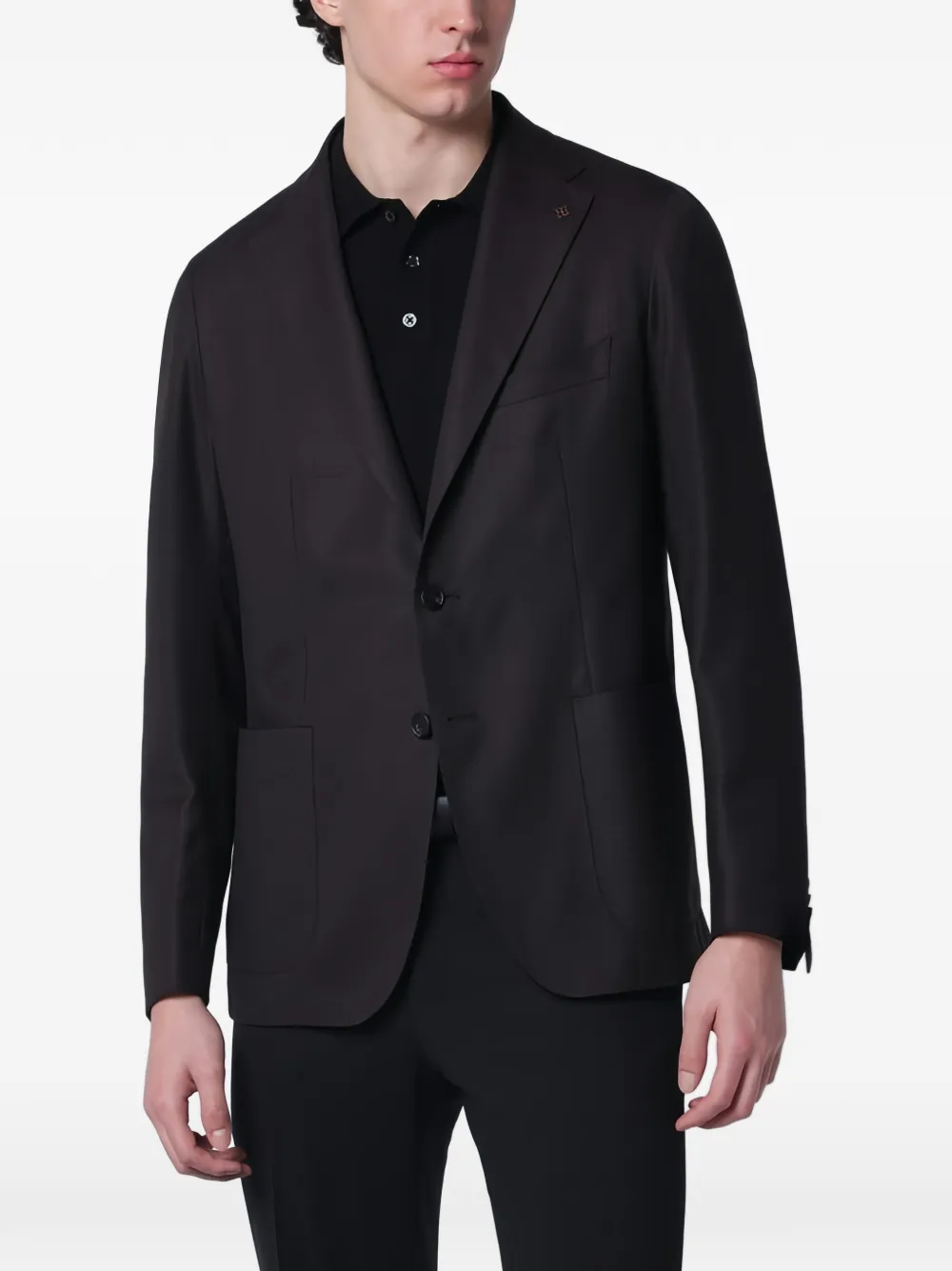 Tagliatore single-breasted wool blazer - Brown