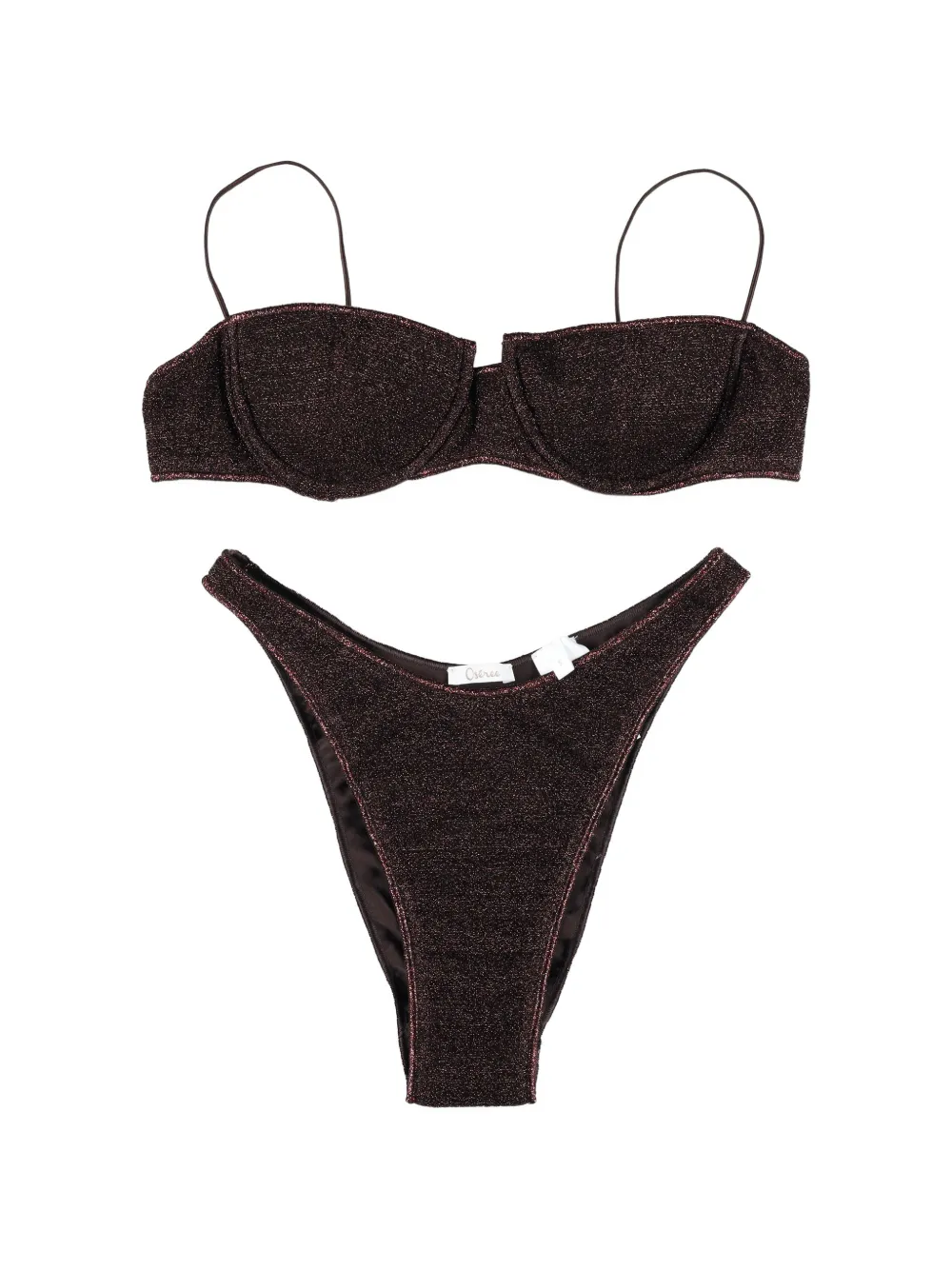 Oséree Lumière balconette bandeau bikini - Braun