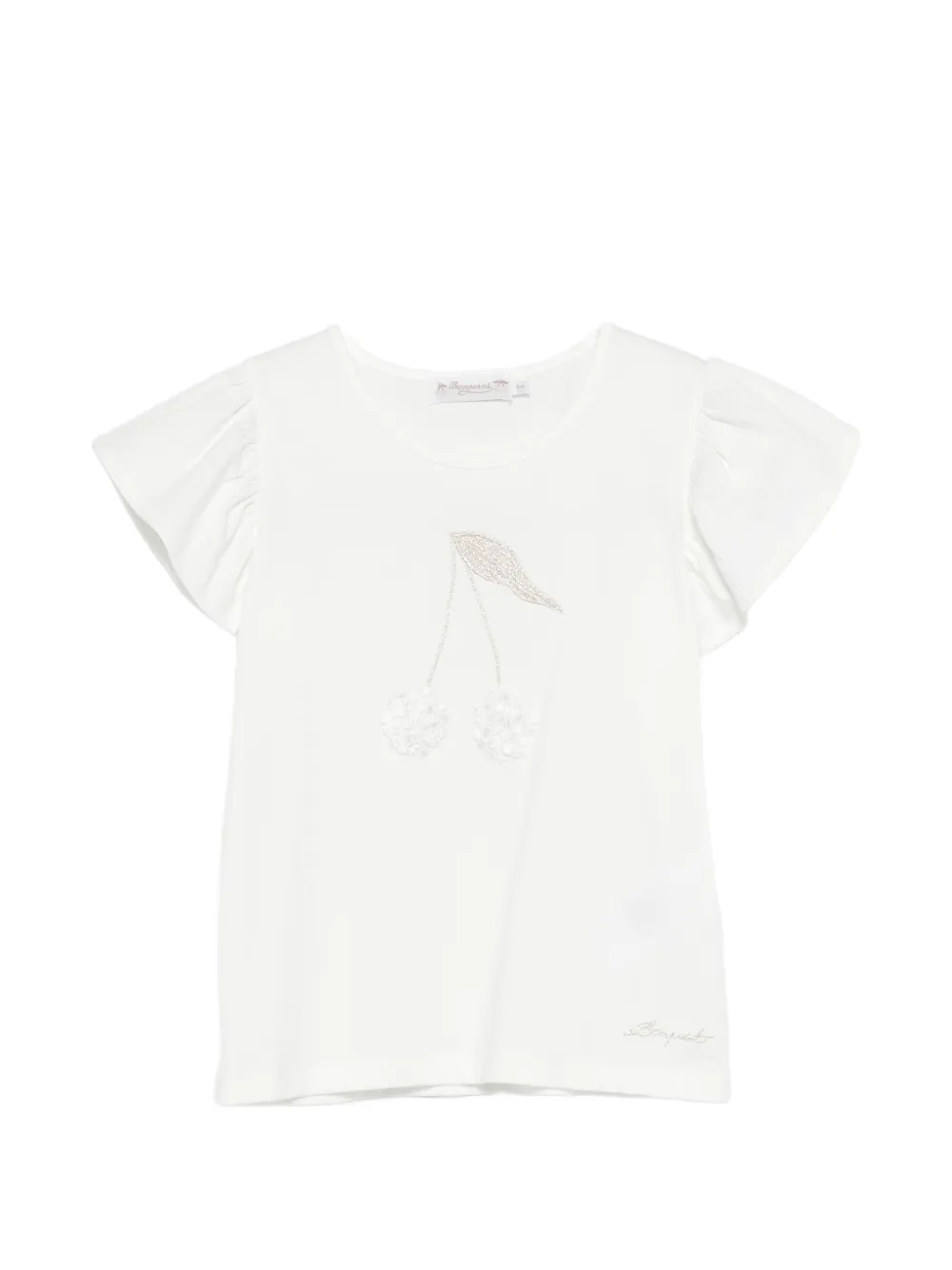 Bonpoint Emila ruffled-sleeve T-shirt - Bianco