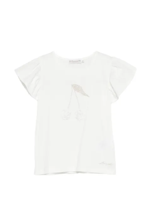 Bonpoint Emila ruffled-sleeve T-shirt