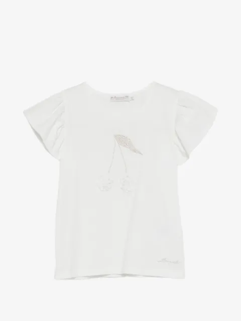 Bonpoint Emila ruffled-sleeve T-shirt
