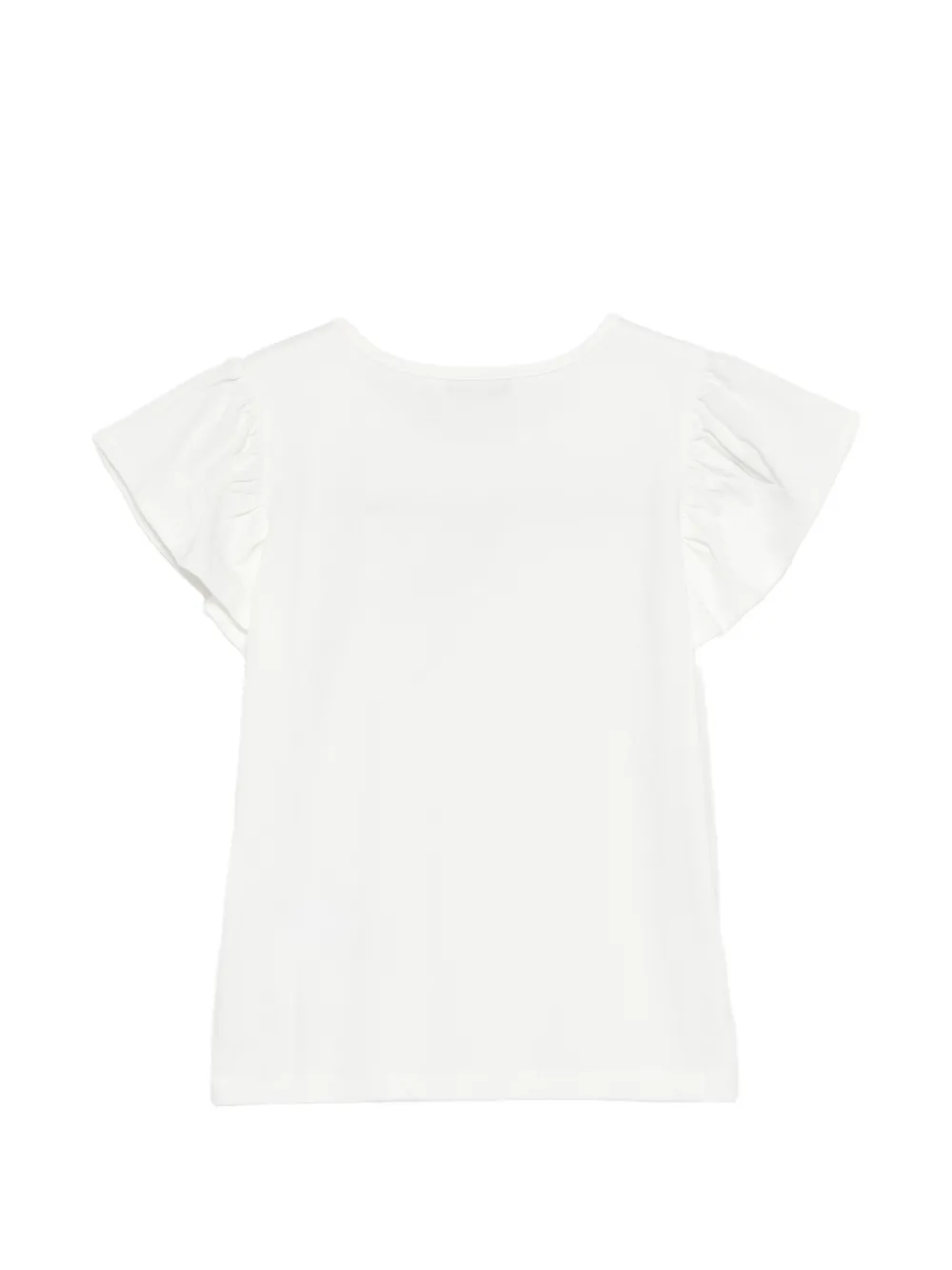  Bonpoint T-shirt Emila à Manches Volantées - Blanc 