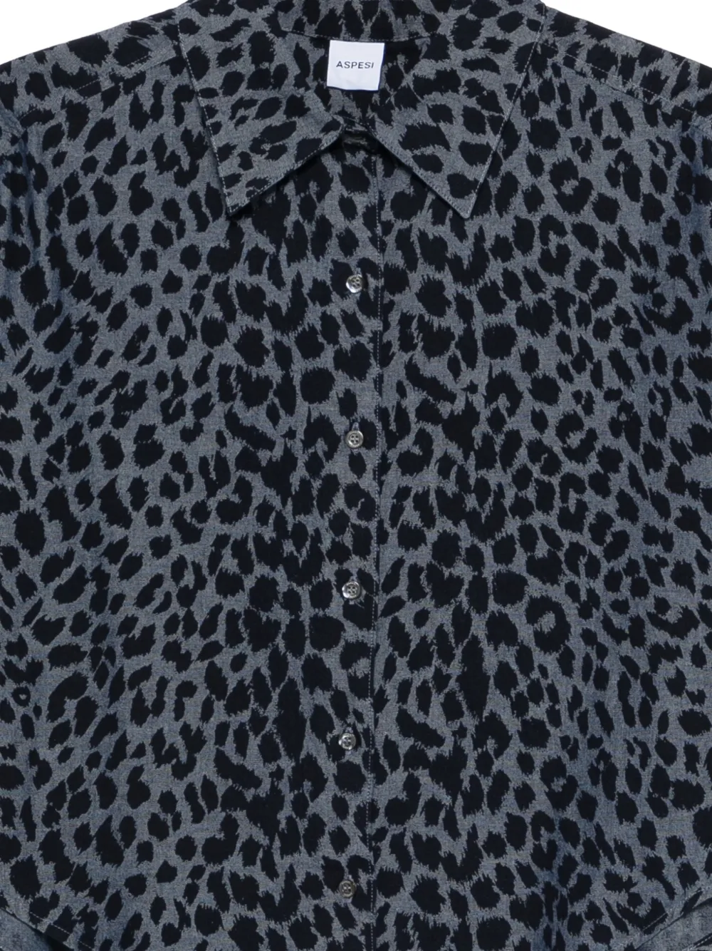  Aspesi Animal-print Shirt - Blue 