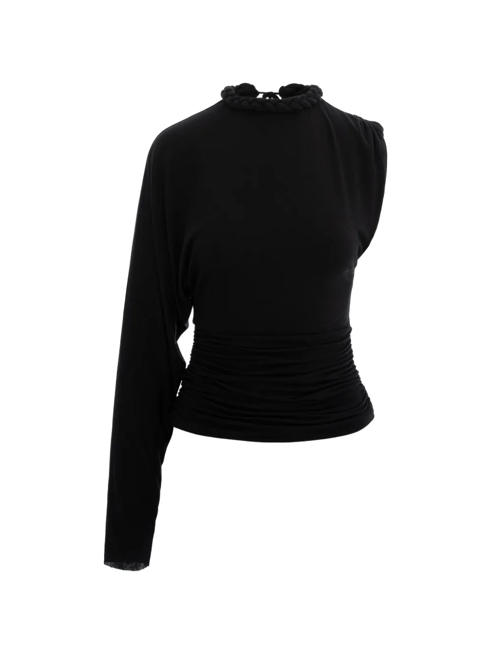 MANURÍ one-shoulder blouse - Nero