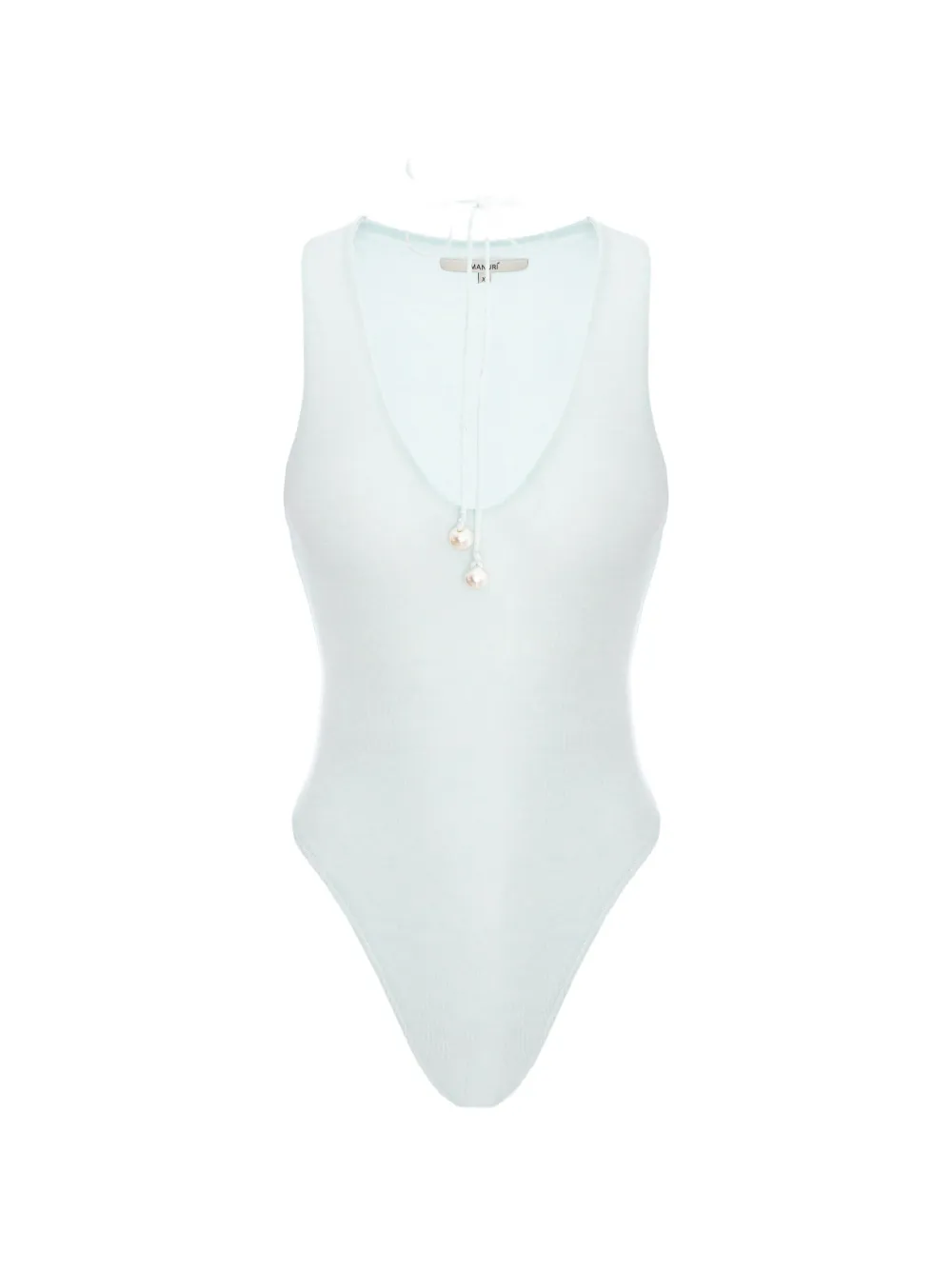 MANURÍ tie-neck sleeveless bodysuit - Blu