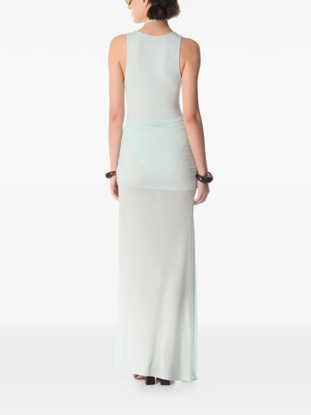  Manurí Tie-neck Sleeveless Bodysuit - Blue 