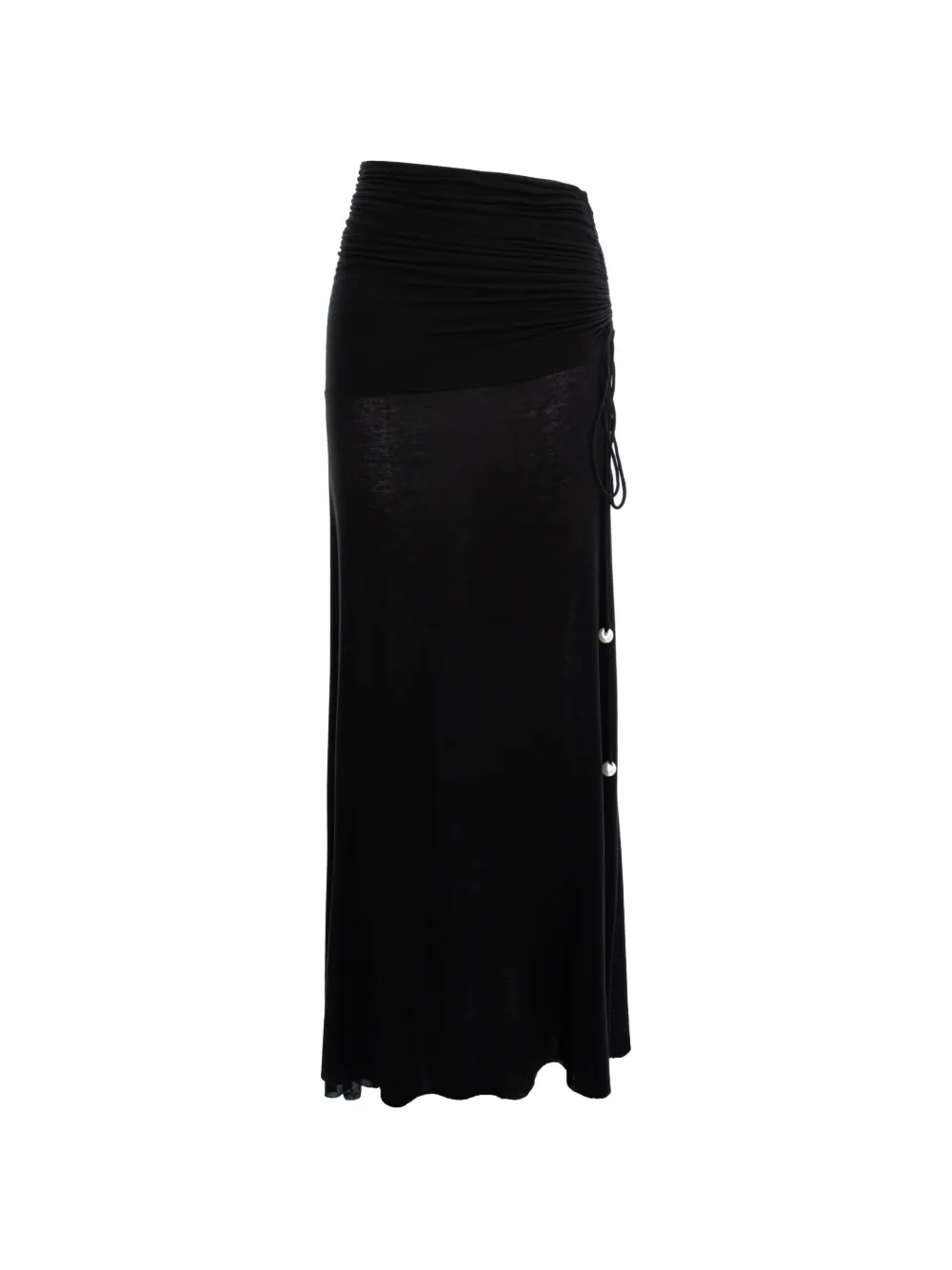 MANURÍ drawstring-detail maxi skirt - Nero