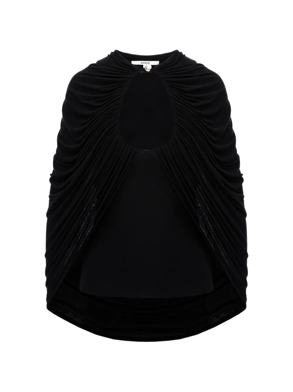 MANURÍ draped blouse - Nero