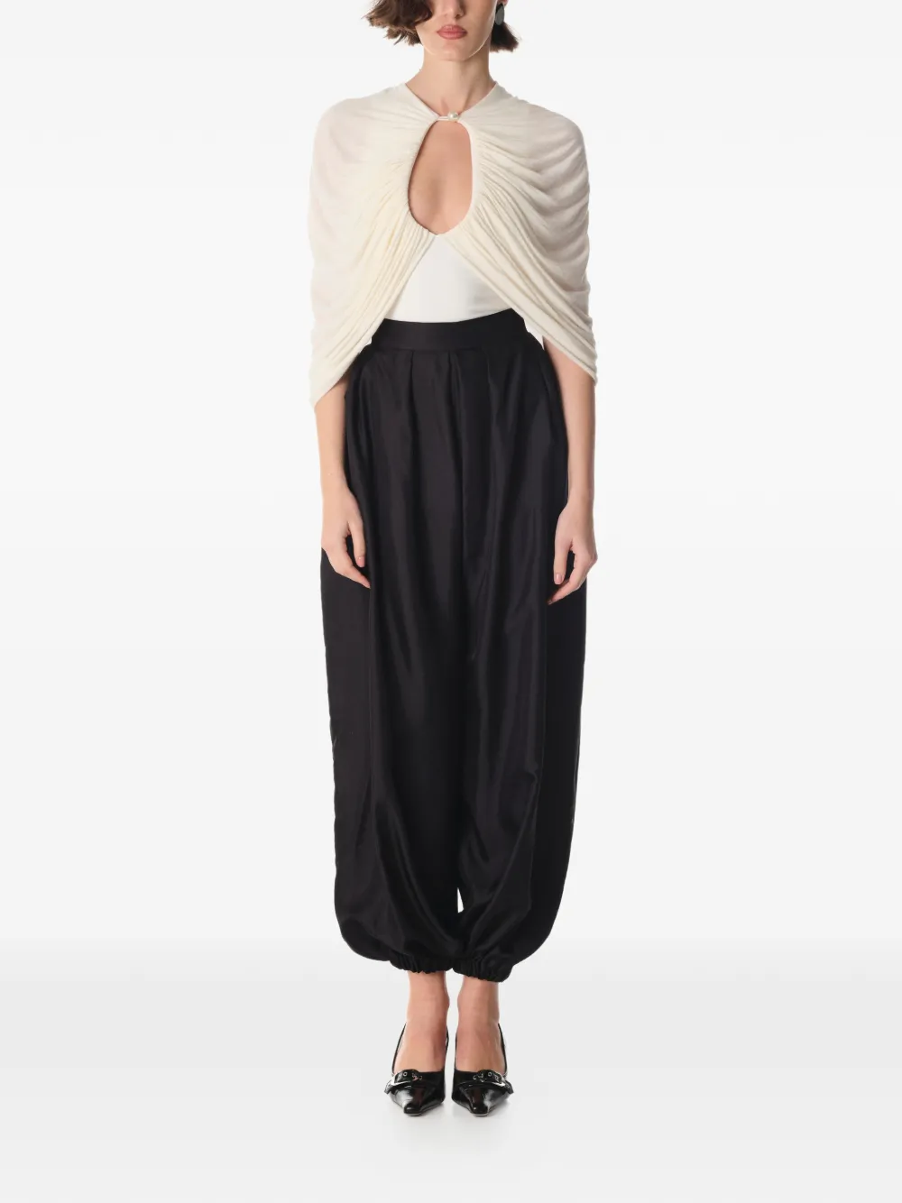  Manurí Draped Blouse - Neutrals 
