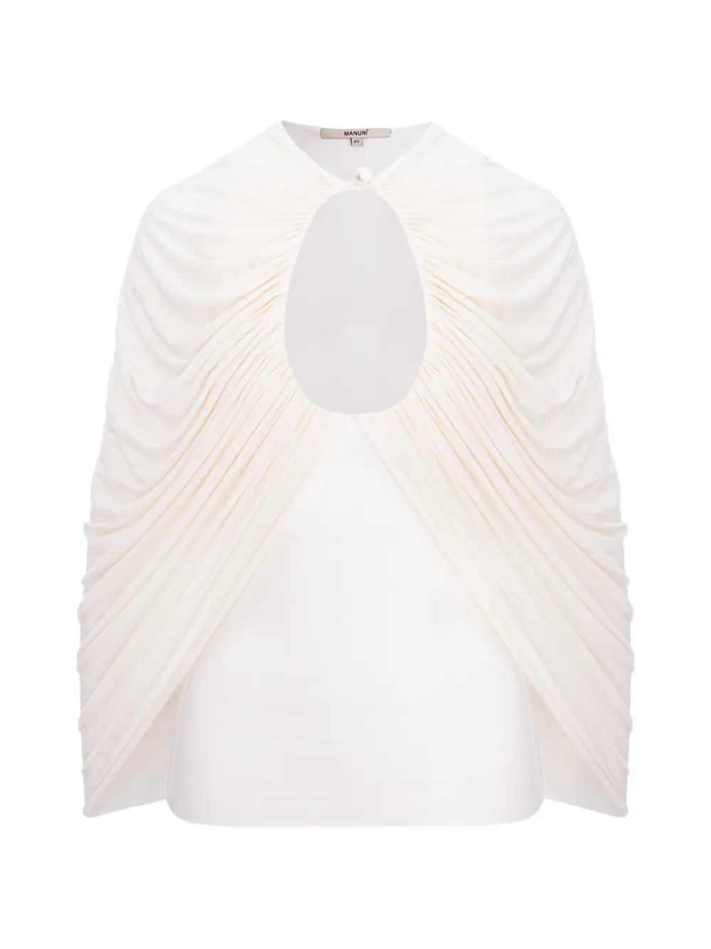 MANURÍ draped blouse - Toni neutri