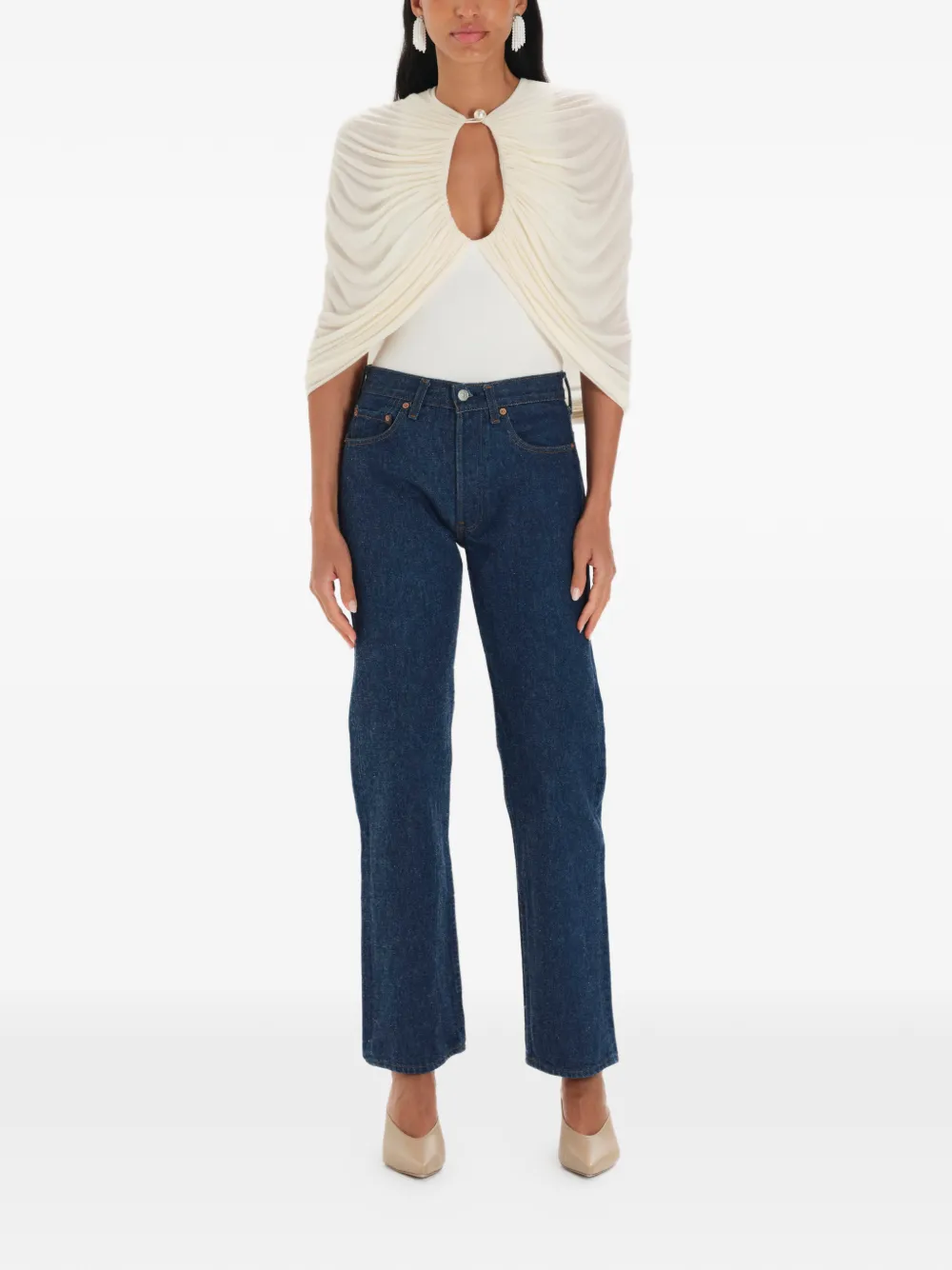  Manurí Blusa Drapeada - Neutro 