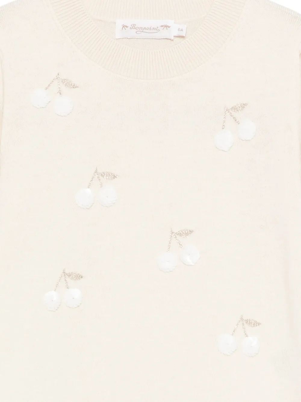 Bonpoint T-shirt met patroon Beige