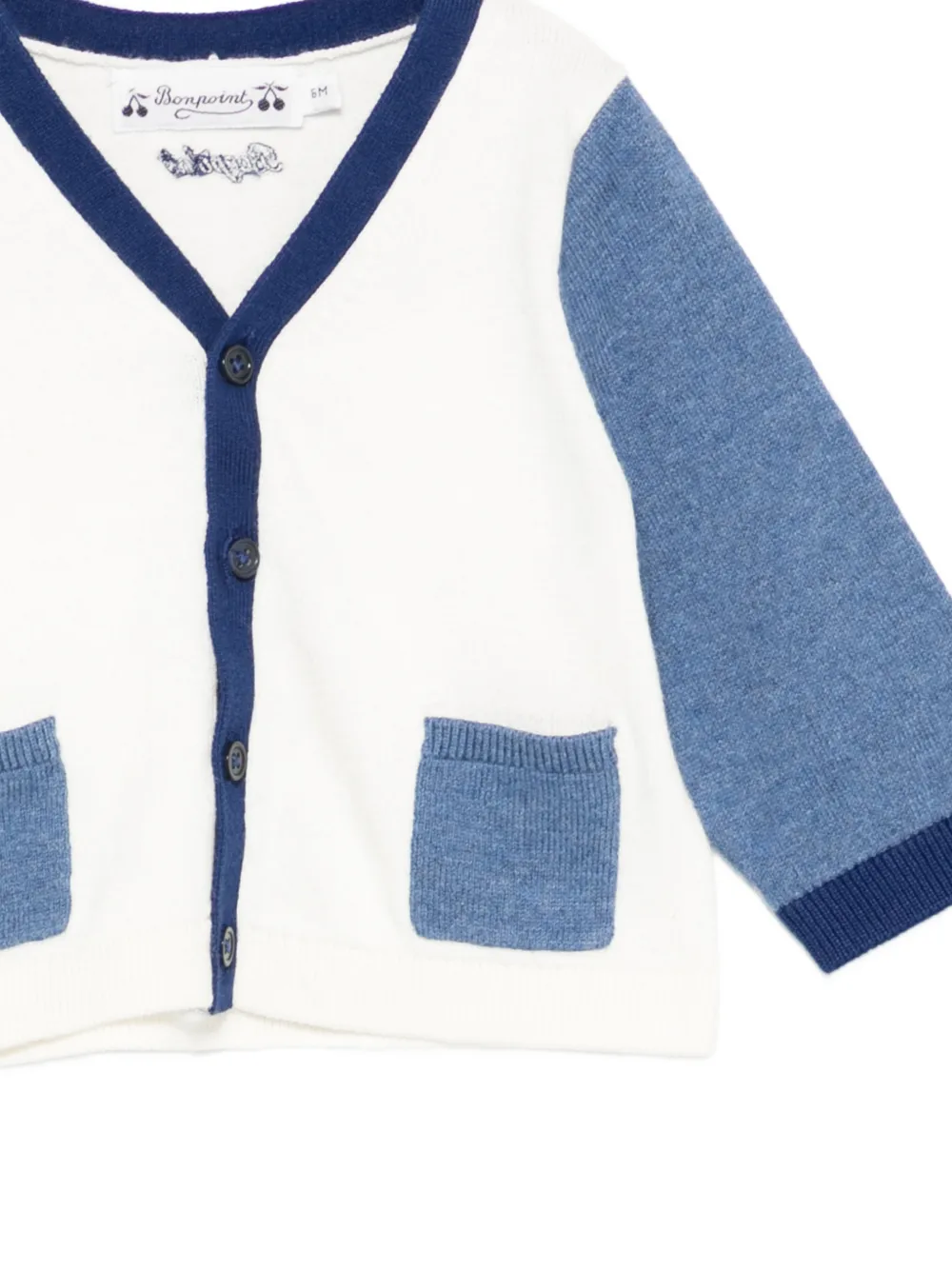 Tahiel Front-Pocket Colourblock Cardigan