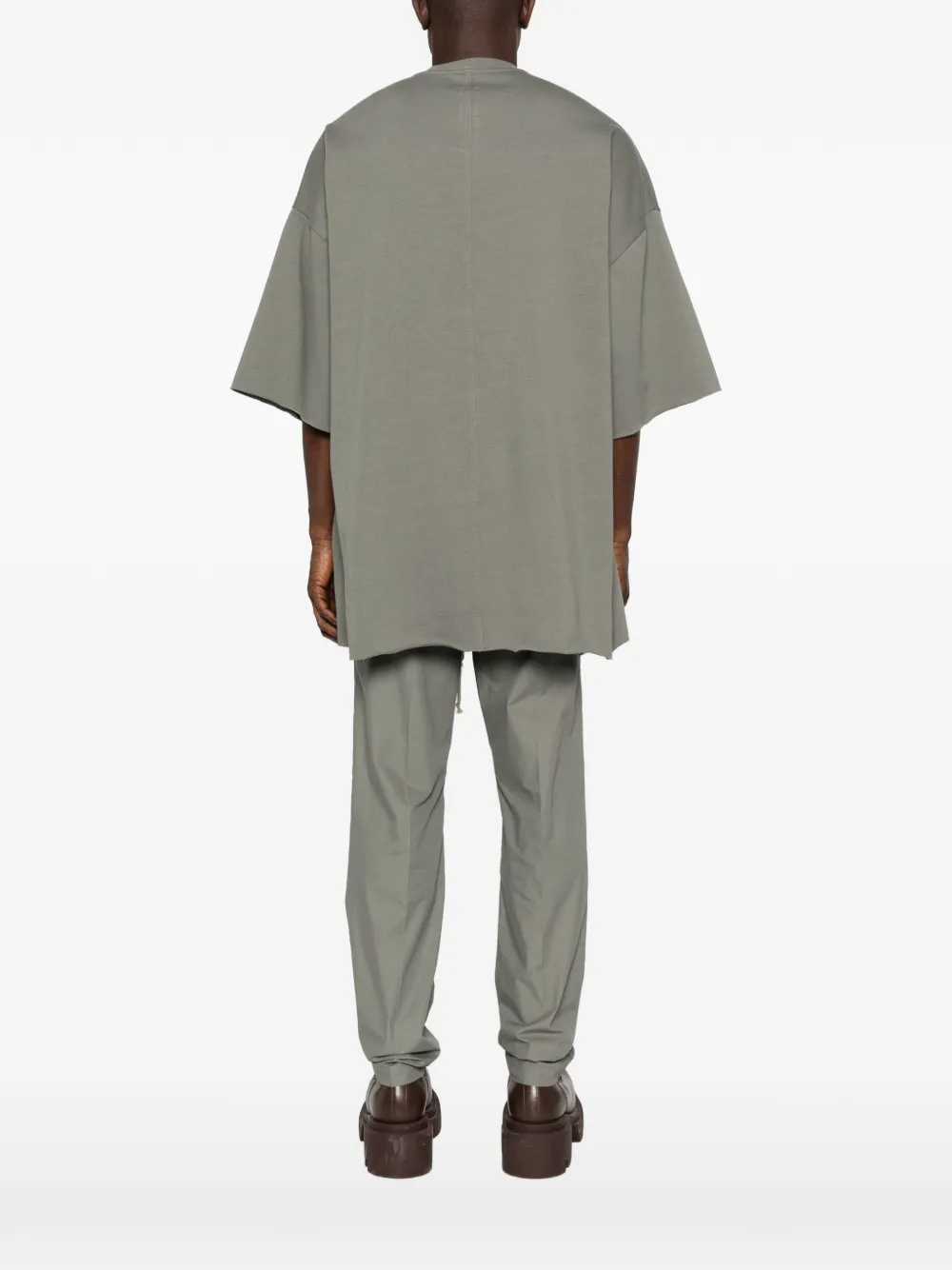 Rick Owens T-shirt met gerafelde zoom Groen