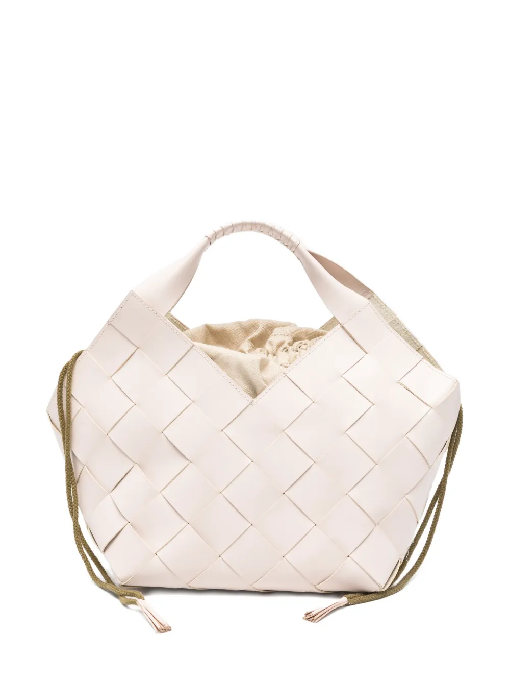 DRAGON DIFFUSION woven botteghe tote bag - Toni neutri