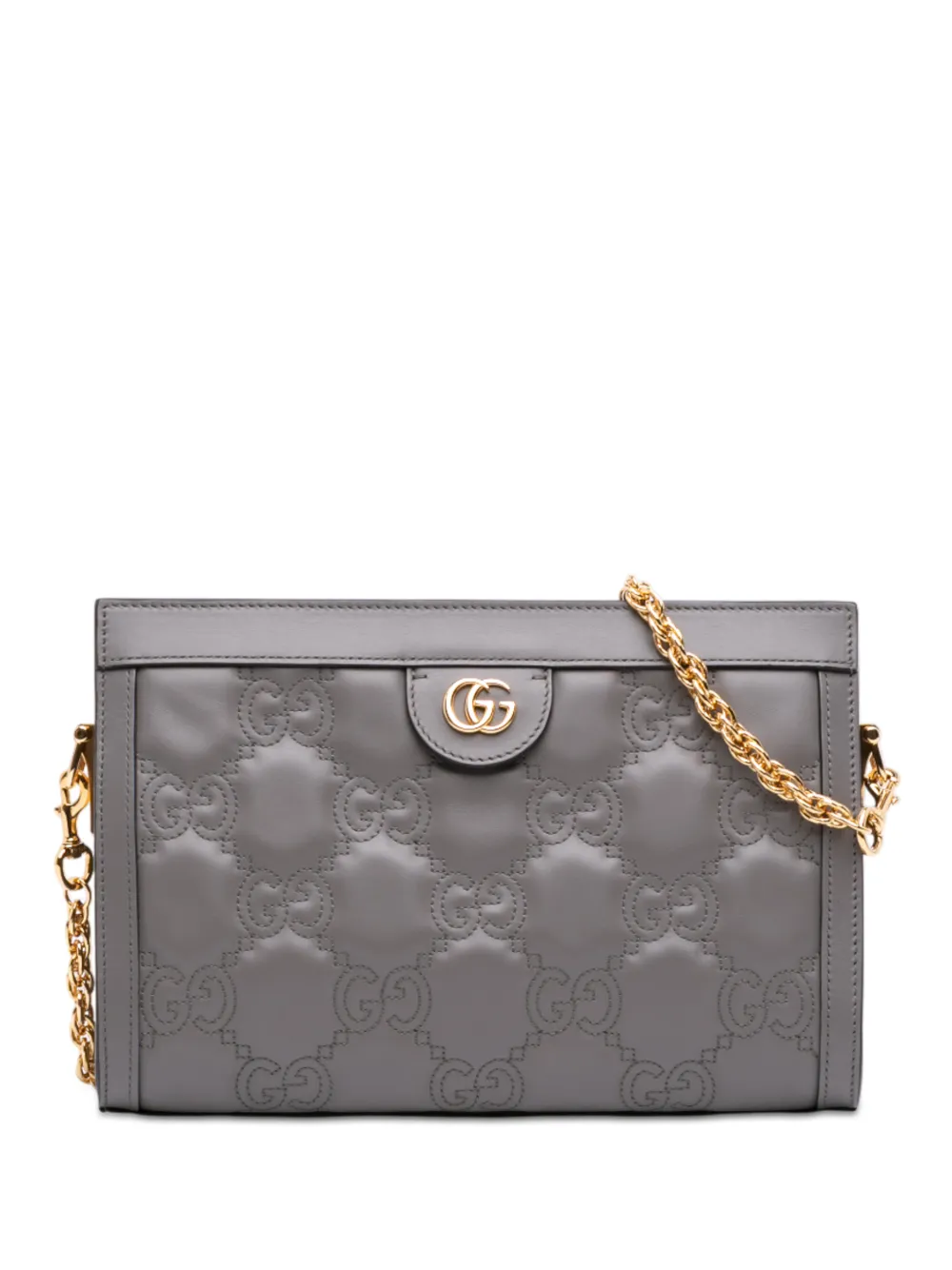 Gucci Pre-Owned 2016-2025 Small GG Marmont Matelasse Leather Ophidia Chain Bag satchel - Grigio