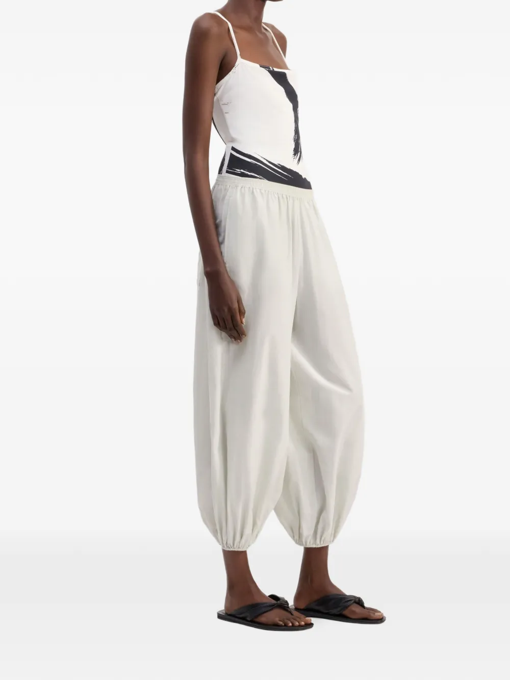 LouLou de Saison Almaya gesmockte broek Beige