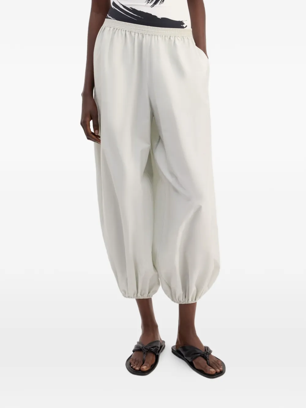 LouLou de Saison Almaya gesmockte broek Beige