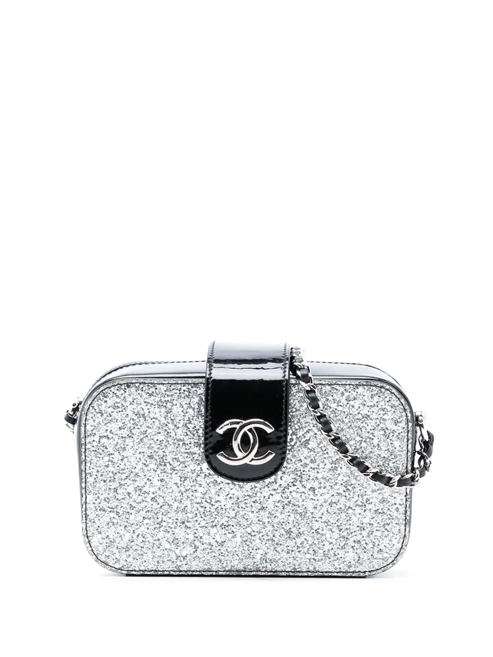 CHANEL Pre-Owned Borsa a tracolla Glitter Patent Evening On The Moon Camera Case 2017-2018 - Nero