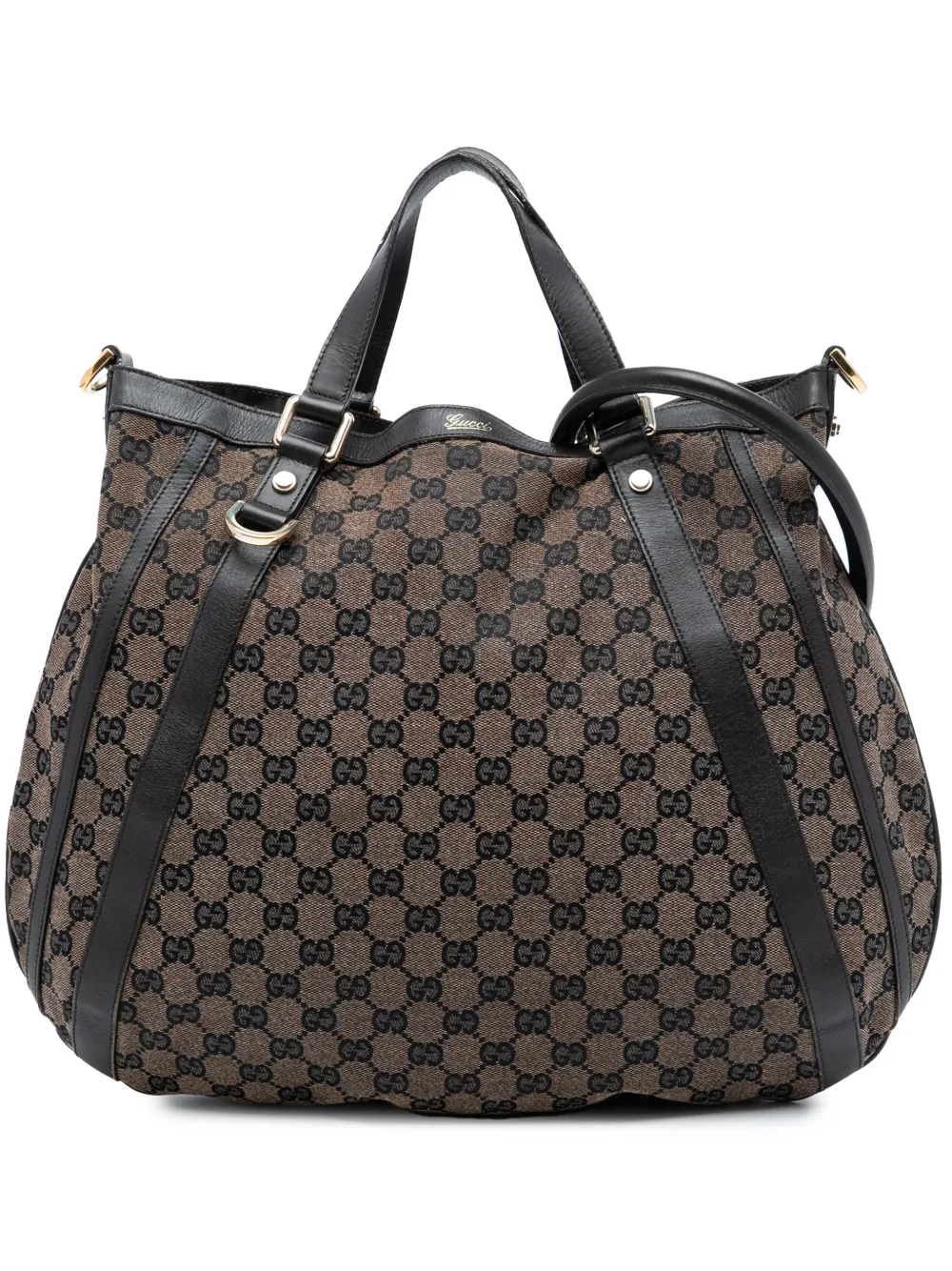 Gucci Pre-Owned 2016-2025 GG Canvas Abbey D Ring Convertible satchel - Marrone