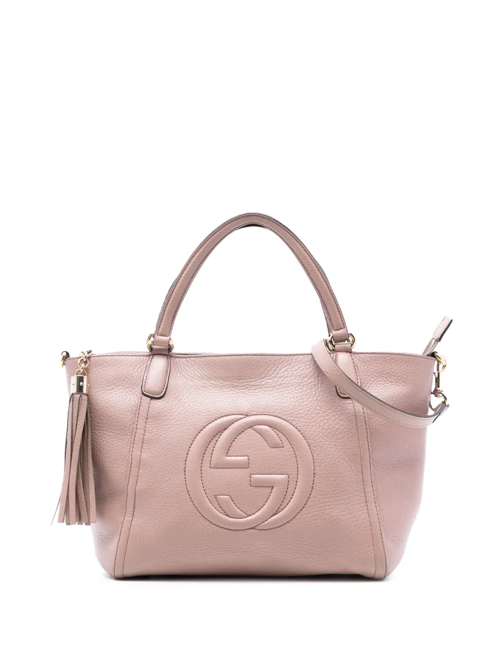 Gucci Pre-Owned 2016-2025 Small Pebbled Leather Soho Cellarius satchel - Rosa