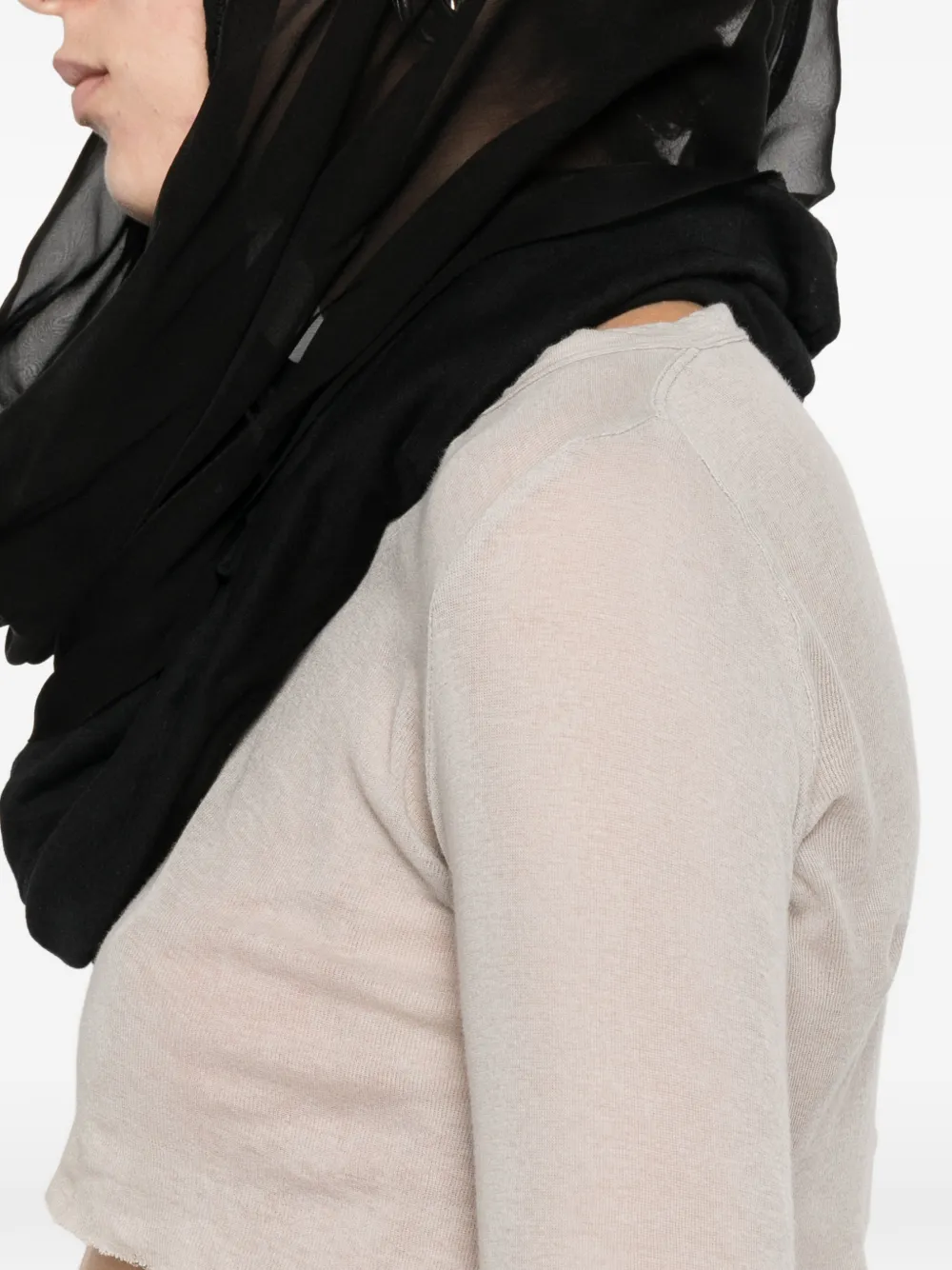 Rick Owens LS cropped top Grijs