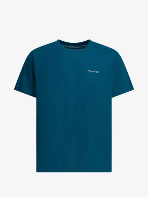Montbell playera con logo y cuello redondo