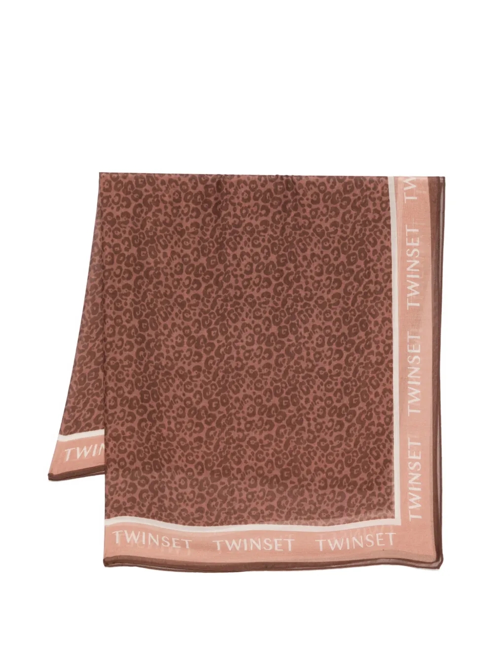 TWINSET animal-print scarf - Marrone