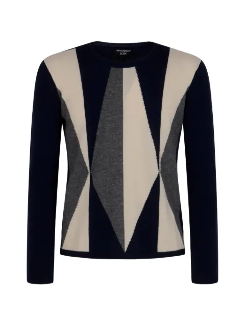 Emporio Armani Icon geometric-pattern sweater