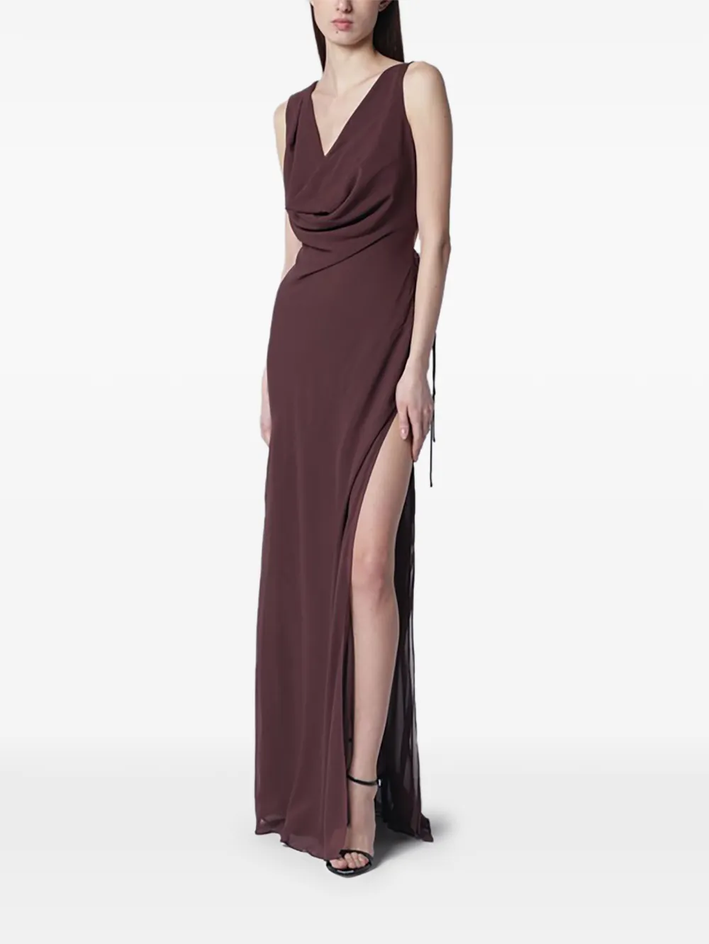  The Andamane Strappy Openback Maxi Dress - Purple 