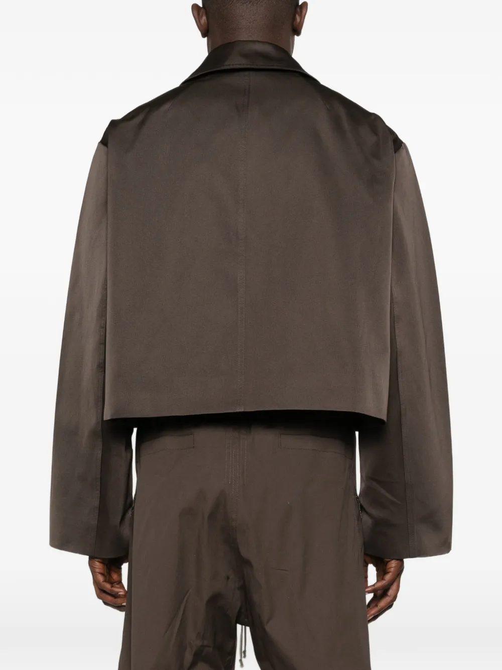 Rick Owens Cropped jack met rits Bruin
