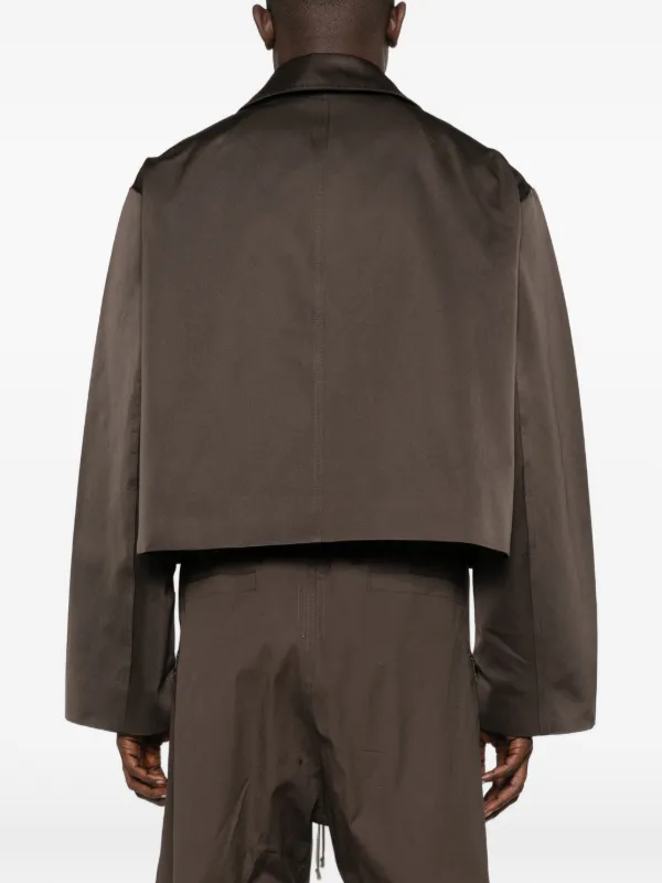 Rick Owens クロップド ジャケット | ブラウン | FARFETCH JP