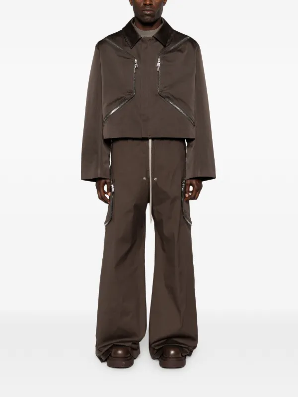 Rick Owens クロップド ジャケット | ブラウン | FARFETCH JP