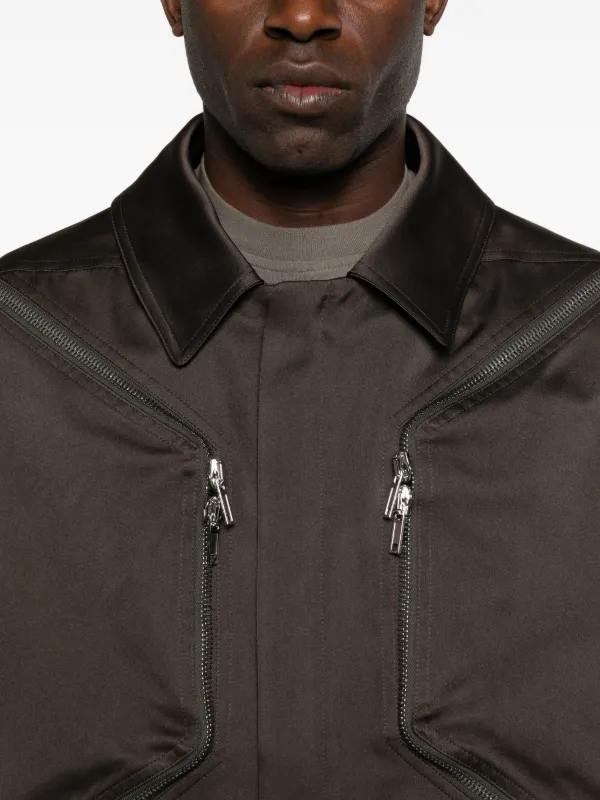Rick Owens クロップド ジャケット | ブラウン | FARFETCH JP