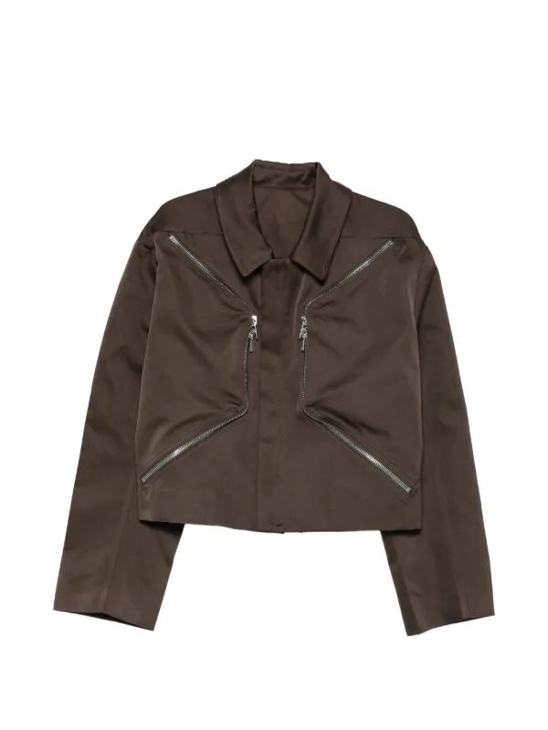 Rick Owens クロップド ジャケット | ブラウン | FARFETCH JP