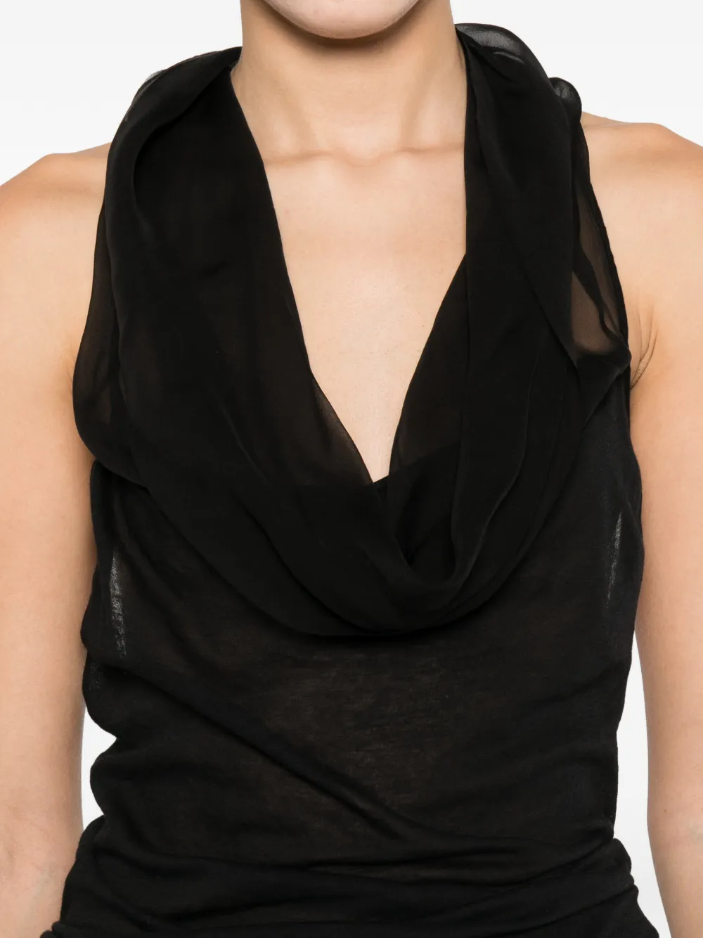 Rick Owens ホルターネック薄手タンクトップブラックレディースS〜M