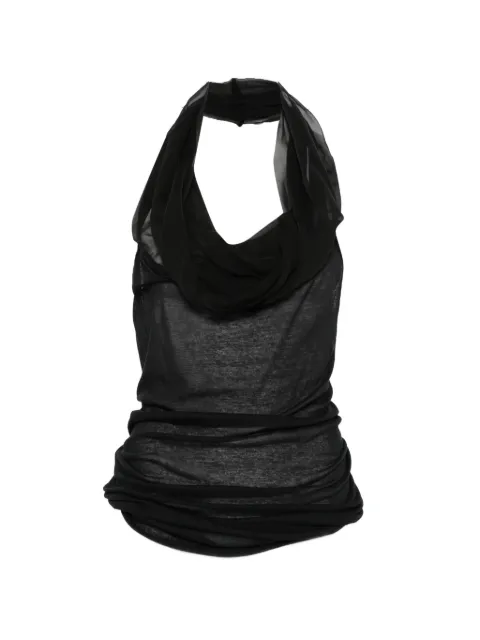 Rick Owens draped halterneck tank top