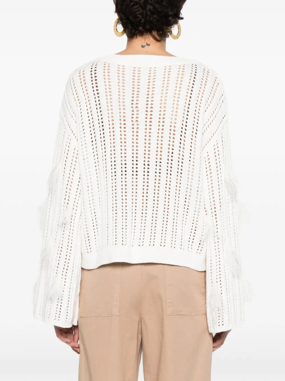 TWINSET Trui met franje Wit