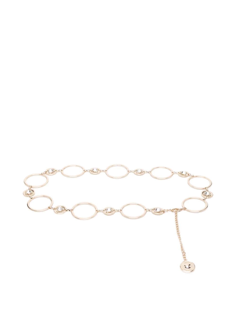TWINSET crystal embellished chain belt - Oro