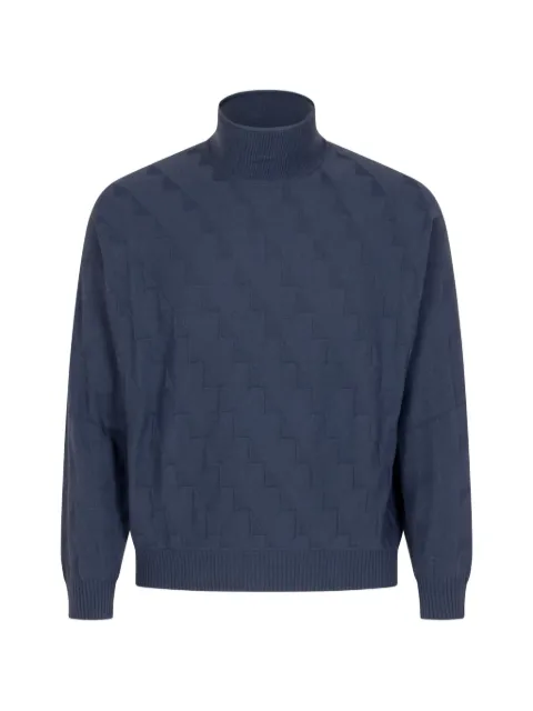 Emporio Armani Icon textured roll-neck sweater