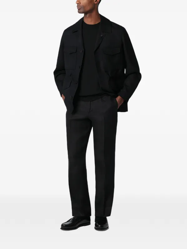 Lardini フラップポケット シャツジャケット | ブラック | FARFETCH JP