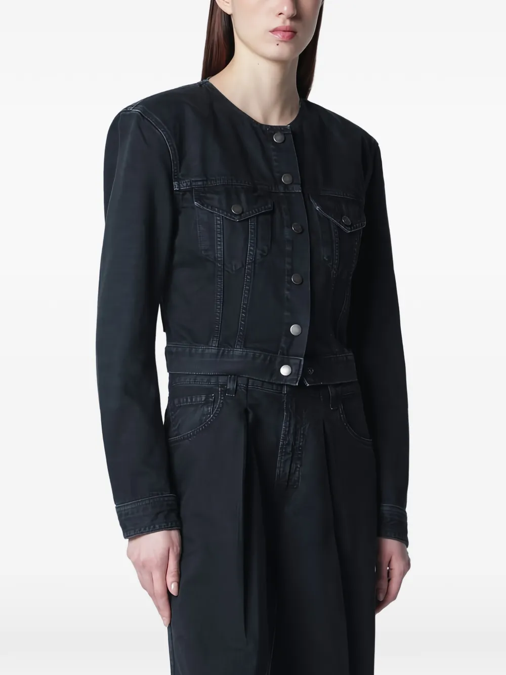 Haikure Geknöpfte Shirley Bull 44 Cropped-Jacke - Grau