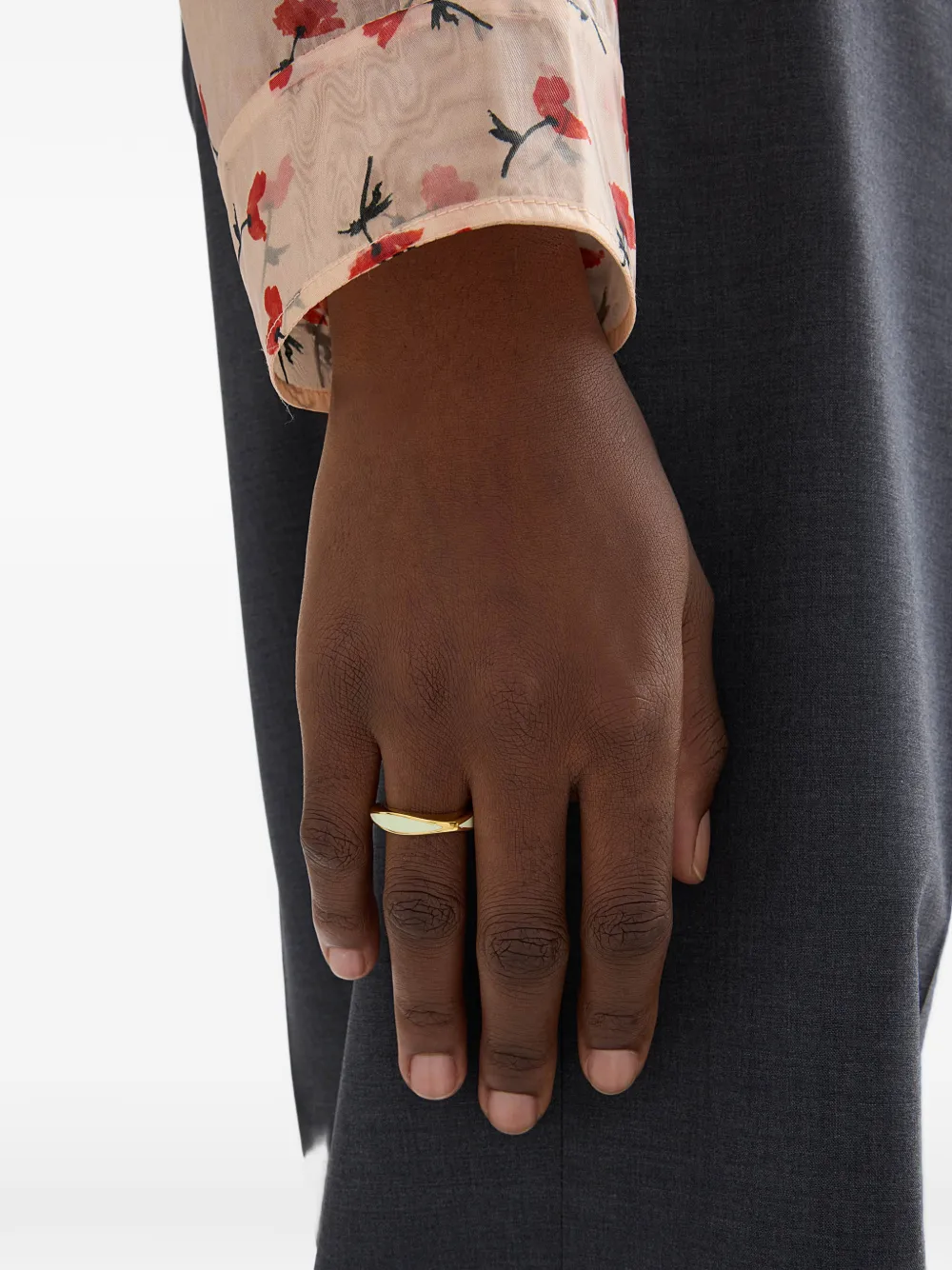  Jil Sander Engraved Ring - Gold 