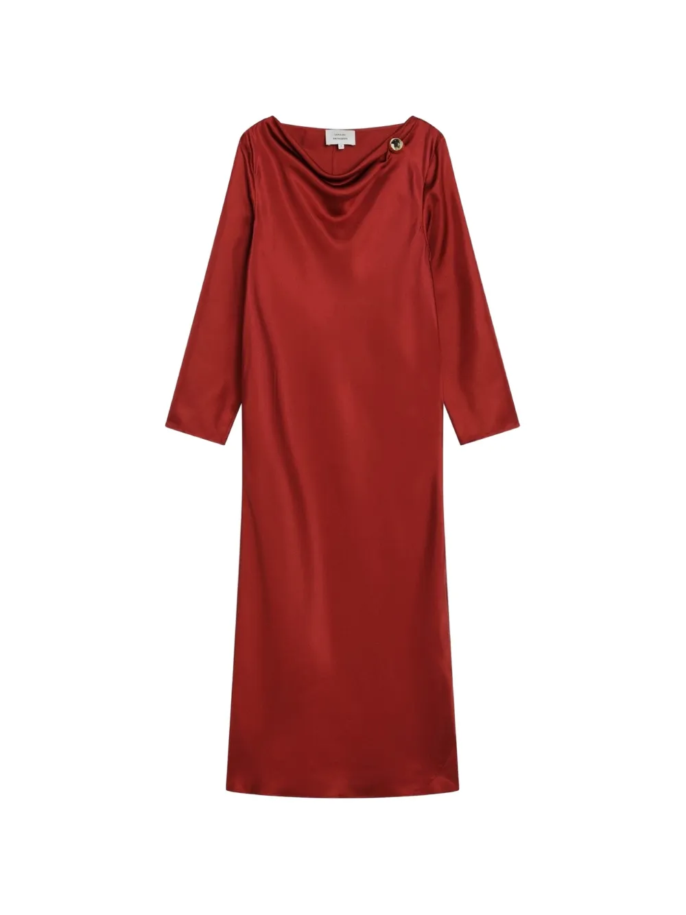 LouLou de Saison Zoya draped asymmetric dress - Rosso